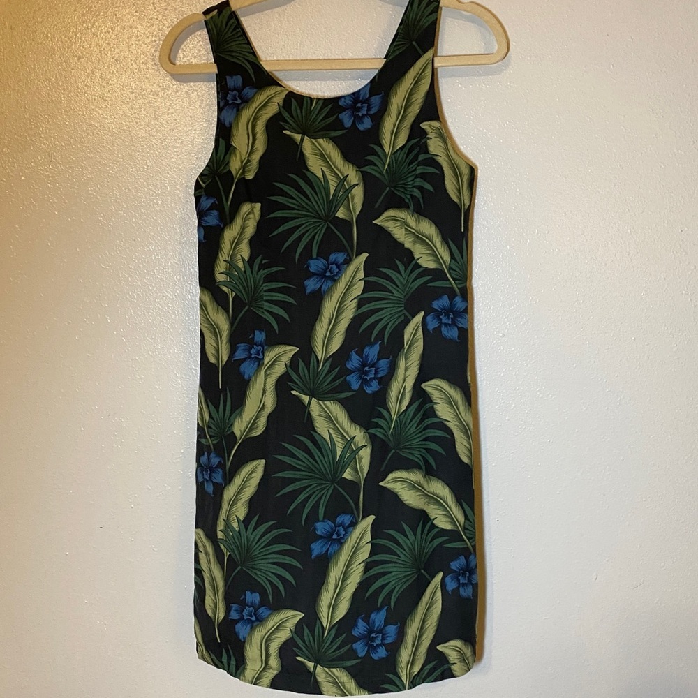 Pineapple Moon Silk Tropical Dress